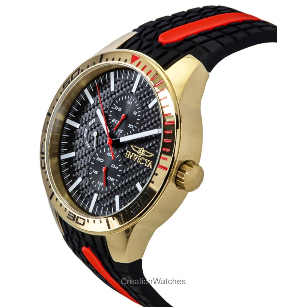 Invicta Racing Silicone Strap Black Dial Quartz 48872 Men's Watch