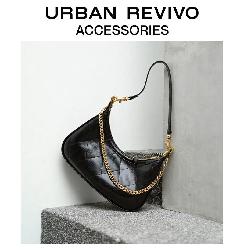 URBAN REVIVO Quilted Chain Shoulder Bag One Size