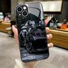 Black Car Purple Light Pattern Glass Phone Case For iPhone 17 Pro Max 16 15 14 13 12 11 Pro 16E 17Air 7 8 Plus XR XS X Cover