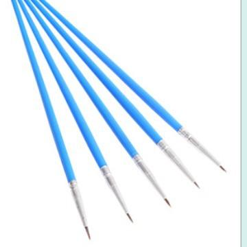 5pcs Painting Brushes Set Art Round Flat Hair Nylon Hair Paint Brush Pen for Oil Acrylic Watercolor School Art Supplies