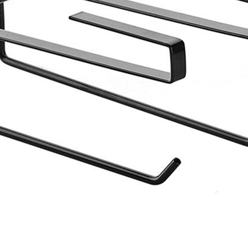 Under Cabinet Paper Towel Holder Dual Hanging Rack Multifunction Metal Kitchen Paper Towel Holder