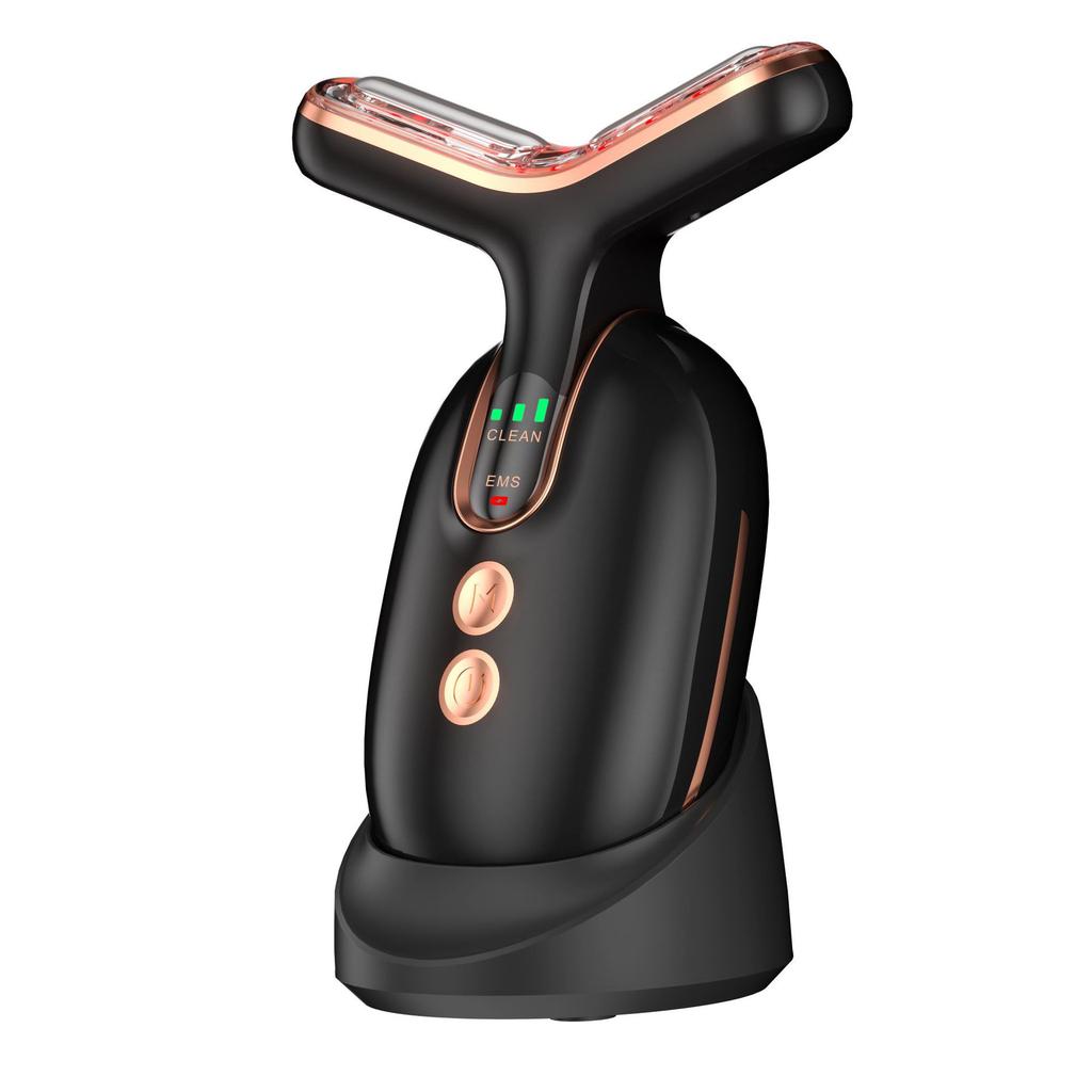 Vibration Neck Beauty Instrument Color Light EMS Neck Pattern Massager Warm Beauty Instrument Lifting Firming Introduction