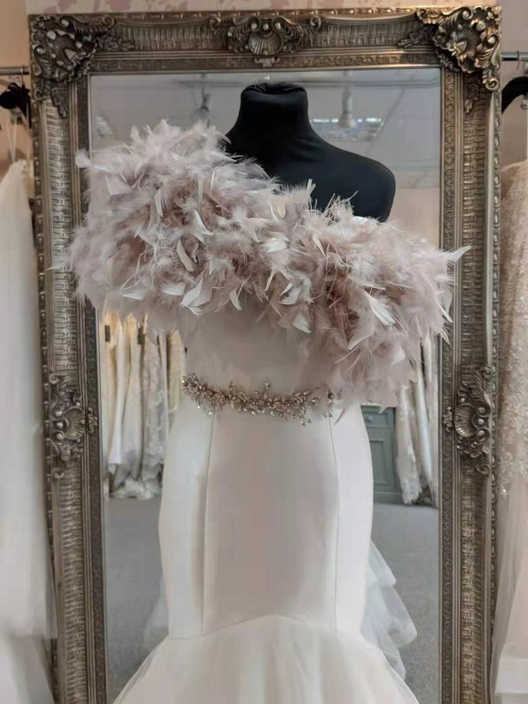 1Yards Dyed Turkey Feathers Trim Crafts Ribbon 10-15Cm White Feather Fringe For Wedding Dress Decor Sewing Accessories Plumas