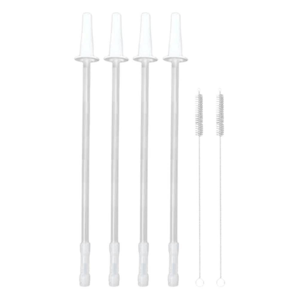 Water Bottle Straw Straws Replacement Reusable Straws For 1/Half Gallon Water Bottle With 2 Cleaning Brushes 4 Cuttable Straws