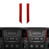 Red Carbon Fiber Center Console Display Side Frame Trim For Dodge Ram 1500 13-15