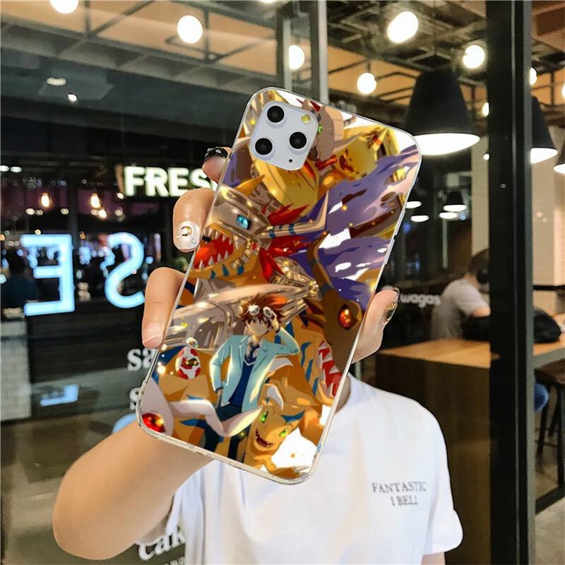Etui na telefon Digimon Adventure anime dla iphone 12 pro max mini 11 pro XS MAX 8 7 6 6S Plus X 5S SE 2020 XR