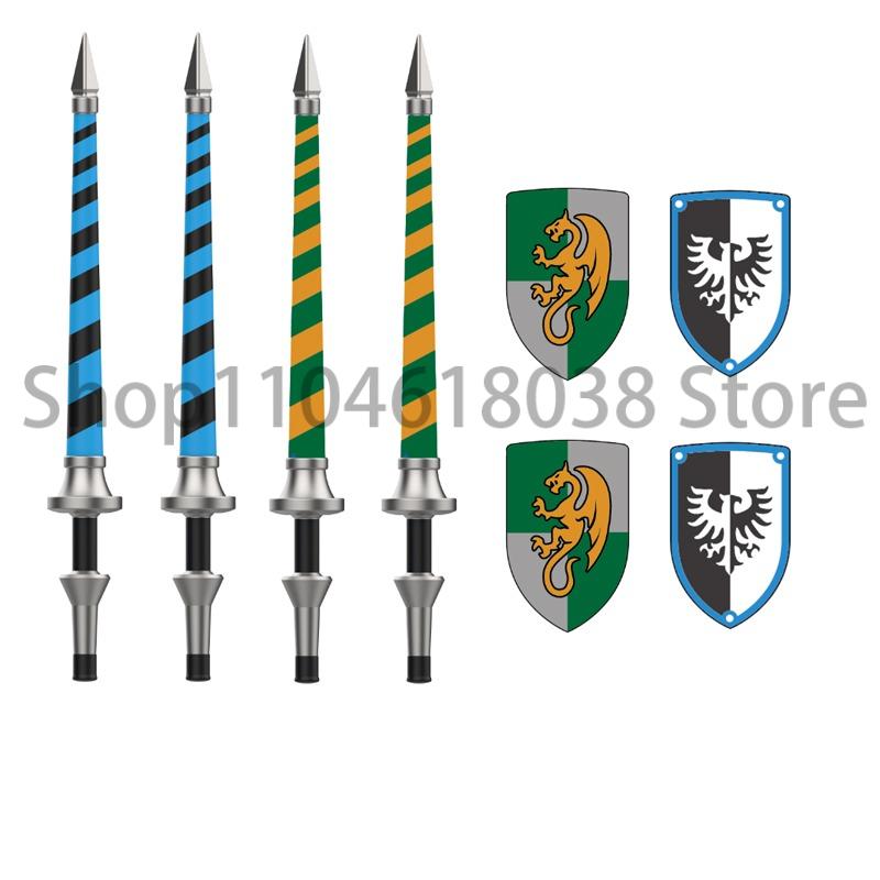 Medieval Military Figures Octopus Sea Demon Knights Building Blocks Weapons Accessories Sword Temple Spear Shield MOC MINiBricks