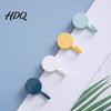 Kitchen Organizer Accessories 10PCS Adhesive Hooks Decorative Multi-colored Plastic Wall Hangers No Mounted Storage Hangers Drilling Required