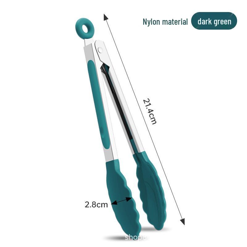 High-Temperature Resistant 430 Stainless Steel Anti-Scald BBQ Tongs for Outdoor and Kitchen Use