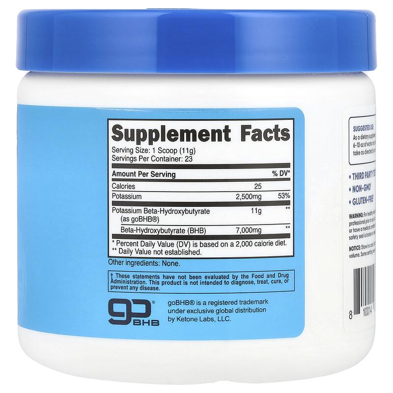 Potassium BHB, goBHB®, Unflavored, 8.9 oz (250 g)