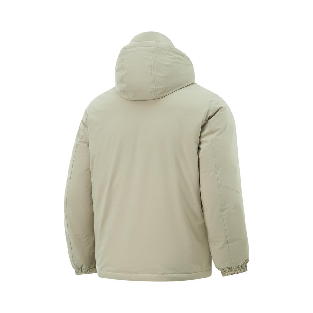 Li Ning Hot Pot Down Series Far Infrared Warm Hooded Versatile Cold Resistant Casual Gore-Tex Printed Zipper Winter Down Jacket Men Jacket AYMU223-2