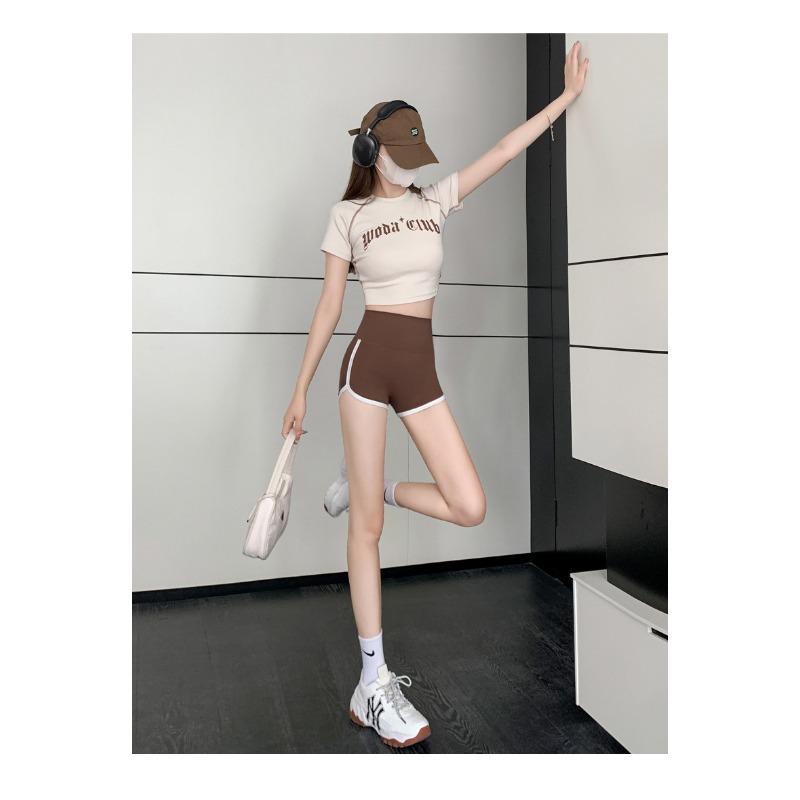 Three Points Female Summer Thin Belly Lift Hip Anti-slip Leggings Can Be Worn Outside Patchwork Yoga Safety Pants