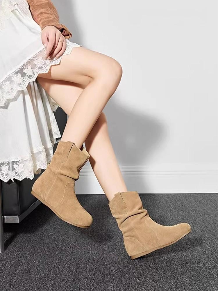 Retro Lazy Wind Pile Stiefel Damen Herbst 2025 Neue Mode Vielseitiger Rock Super Fire Vielseitige Martin Stiefel