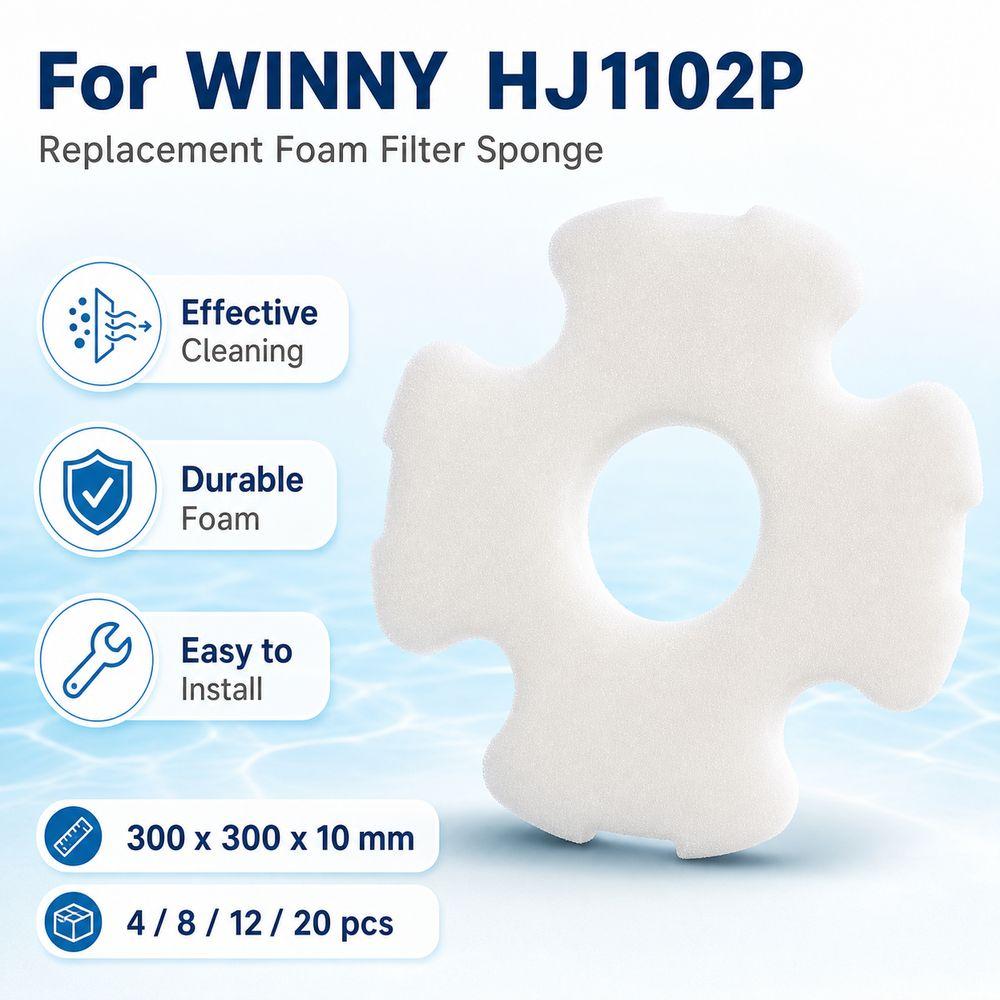 4/8/12/20pcs Replacement Part Pool Cleaner Sponge for WINNY HJ1102P Cordless Robotic Cleaner