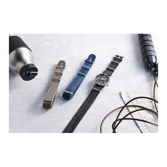 [Seiko Watch] Genuine Commercial Band NATO Belt Pull-through Strap Fabric Polyester Pull-through Custom Width 20mm Black RS18C20BK
