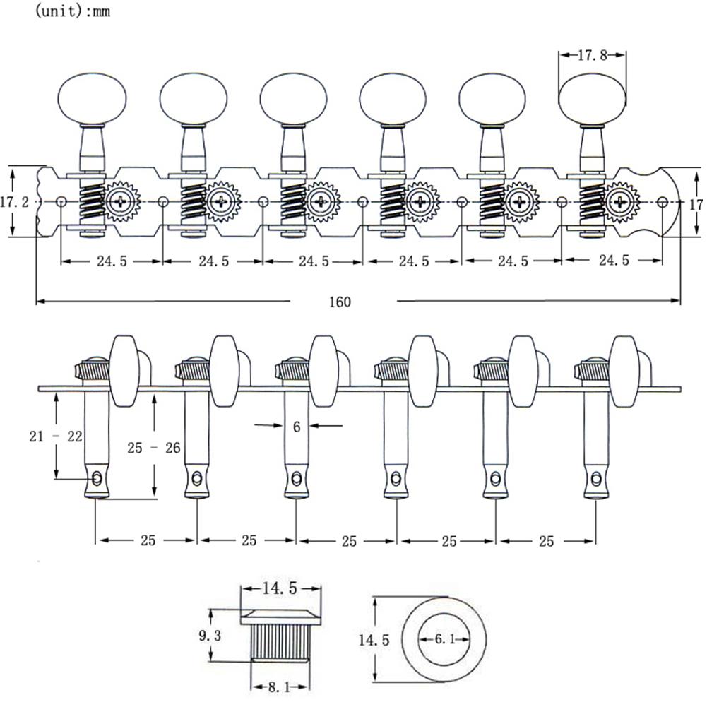 100% Nowe Klucze do Strojenia Gitary Kluczyk Stroik Akcesoria Gitarowe