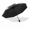 1pc Anime Characters Automatic Opening Umbrella - Portable 3-Fold Design with Iron Frame - Outdoor for Fans, Travelers, Daily Use - Perfect Gift for A