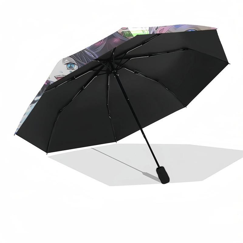 1pc Anime Characters Automatic Opening Umbrella - Portable 3-Fold Design with Iron Frame - Outdoor for Fans, Travelers, Daily Use - Perfect Gift for A