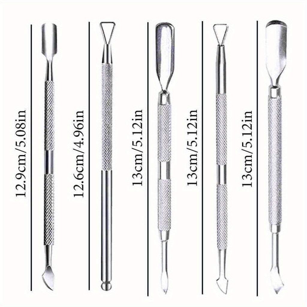 1/2/6pcs Professional Stainless Steel Nail Cutter Scissor Nippers Muti Function Cuticle Pusher Remover Nail Care Manicure Kits