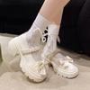 Girls French platform sweet British small single shoes versatile bow Mary Jane jk2025 summer and autumn new