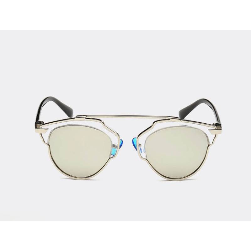 Vintage Cat Eye Sunglasses With Uv Protection Metal Frame For Fashionable Women