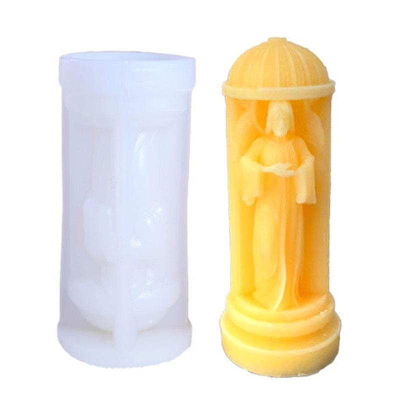 Religion Shape Candle Molds Casting Molds Silicone Mould Ornament Plasters Molds 3D Woman Epoxy Resin Molds