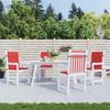 VidaXL Garden Chair Cushions Low Back Set of 4 Red 47559