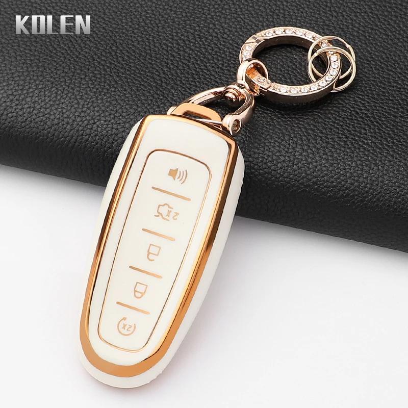 Fit For Ford Edge Focus Flex Explorer Taurus Lincoln Mks Mkt Mkx Fashion Tpu Auto Smart Key Fob Cover Case Protected Housing Remote Key Ring
