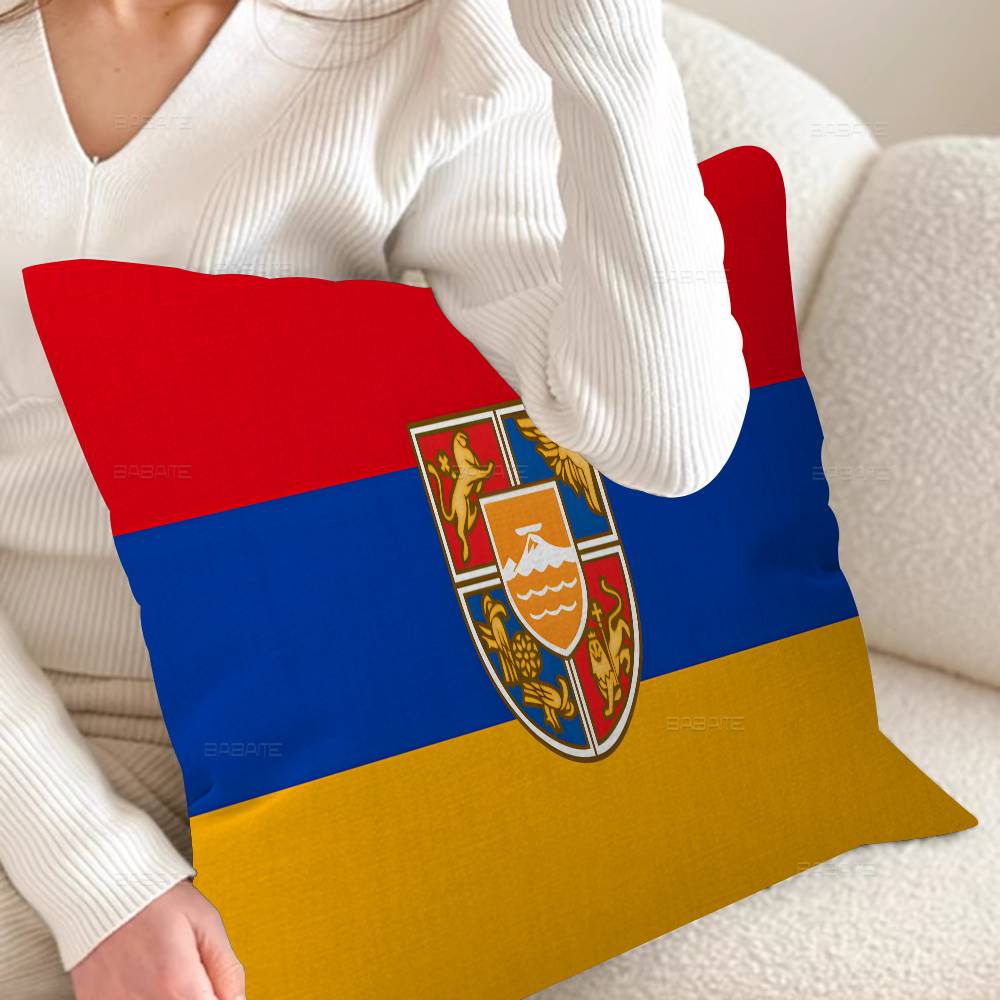 Armenia Armenians Flag Cushion Cover Car Throw Pillow Case For Sofa Car Christmas Gift xcm xcm