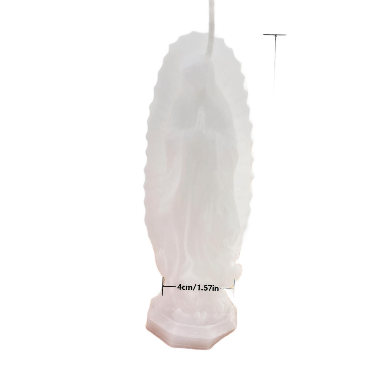 

Sculpted Religious Figure Shaped Scented Candle with Detailed Texture and Solid Base for Decorative Use and Aromatherapy One Size белый