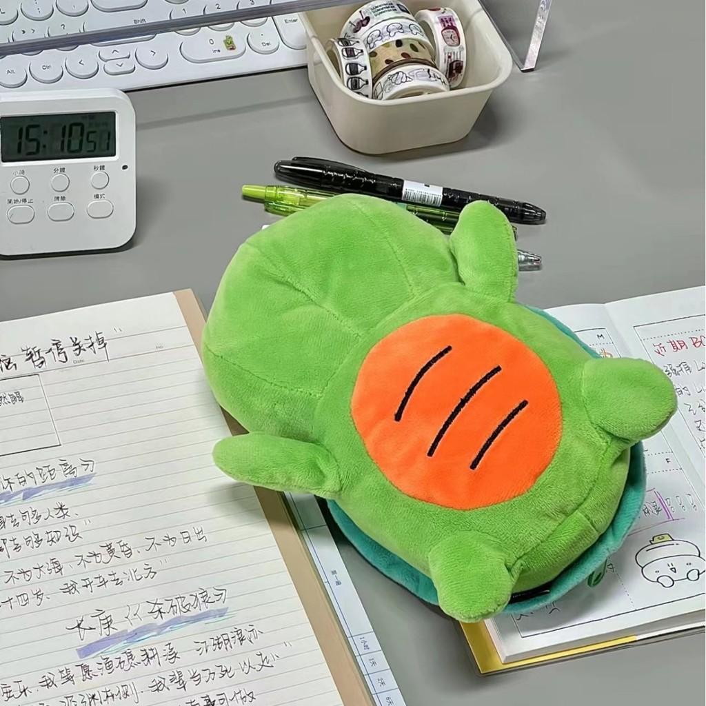 Cute Turtle Pencil Case With Cotton Material For Students And Desk Organization
