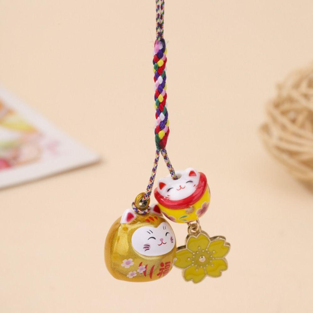 Fantastic Lucky Cat Pendant Cute Phone Strap Creative Maneki Neko Key Chain  Women