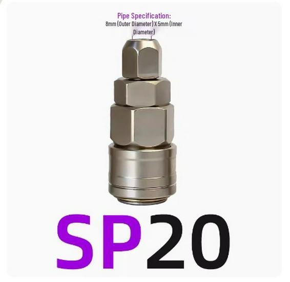 C-Type Self-Locking Air Hose Quick Connector for Compressors & Pneumatic Tools