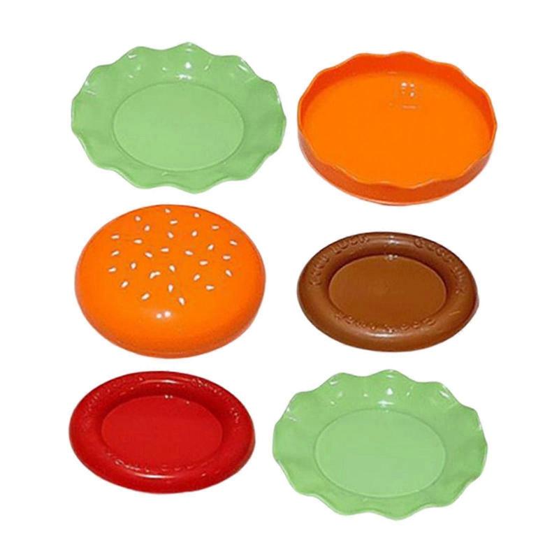 Hamburger Bowl and Plate Set Ceramic Dinnerware Set Creative Appetizer Stackable