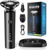 Electric Shavers, Waterproof Wet/Dry Shaver, Smart LED Display & All-in-One Char