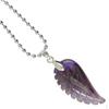 Amethyst Quartz Gemstones Angle Pendant Necklace