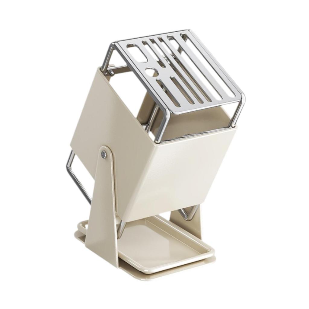 Knife Block Organized Stable Rotating Modern Knife Storage Organizer without Knives Knife Holder for Countertop Counter Cooking