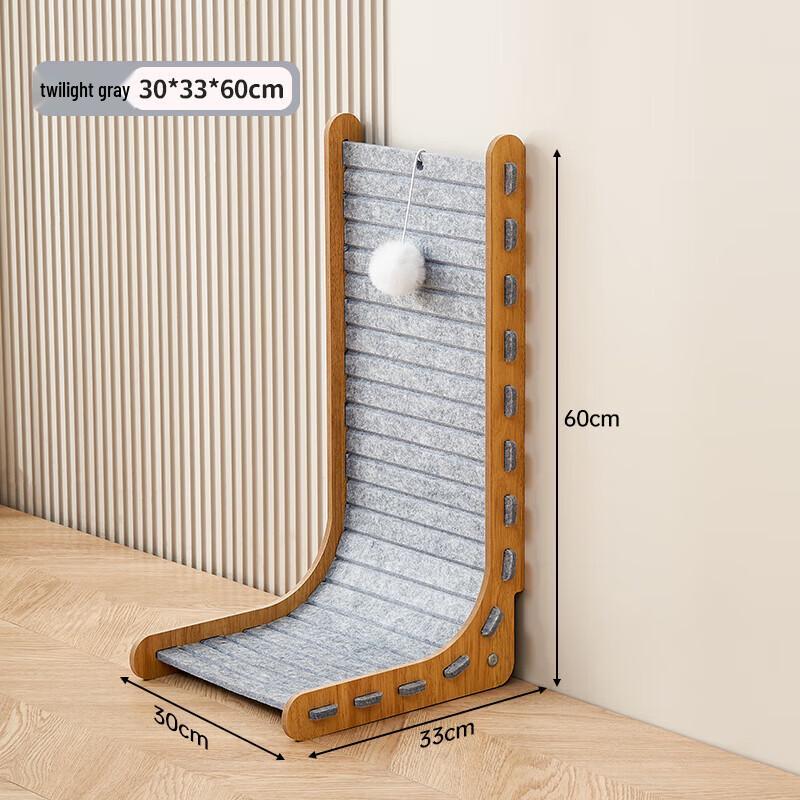Mollis L-Shaped Felt Cat Scratcher & Nest with Toy