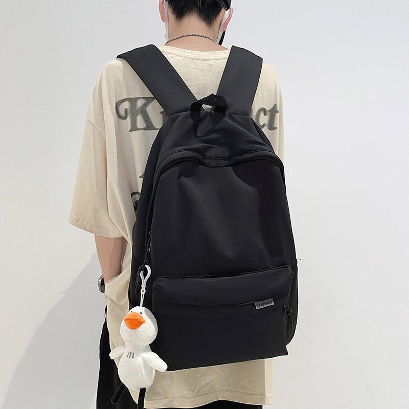 Schoolbag Backpack Men's Simple Large Capacity Travel Backpack Women's Casual Korean Edition Japanese Junior High School High School Student School