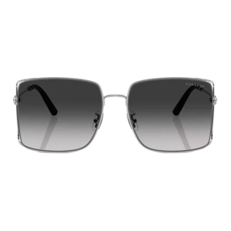 Coach Logo Metal Square Sunglasses Unisex sunglasses Silver 0HC7174D F,Silver