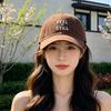 Fashion Hat New Korean ins Letter Embroidery Baseball Cap Wide Brim Big Face Small Peaked Cap Hipster Spring Summer