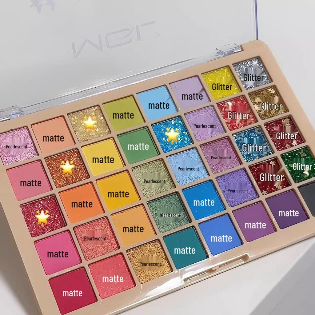 Rihao Zehnfarbige Schimmer-Lidschattenpalette für Festival- und Bühnen-Make-up