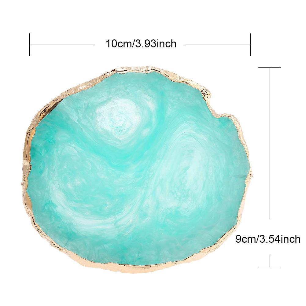 

Палитра для нейл-арта из смолы, камень, тарелка для краски, для рисования, для цвета, доска для демонстрации маникюра, для нейл-арта своими руками, зеленая зелёный