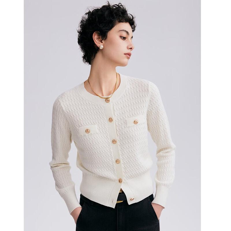 MONOVICH Women s Fall Embossed Knit Cardigan XS