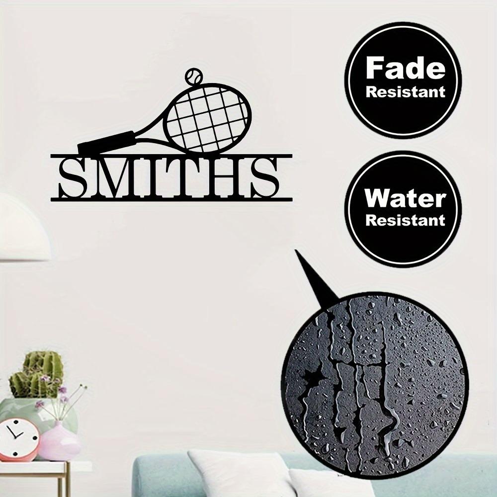 Tennis Racquet Metal Wall Art Sports Gift Indoor Outdoor Decor