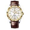 Fashion Ultra-thin Luminous Automatic Movement Waterproof Calendar Belt Men's Watch Business Fashion Student Quartz Watch