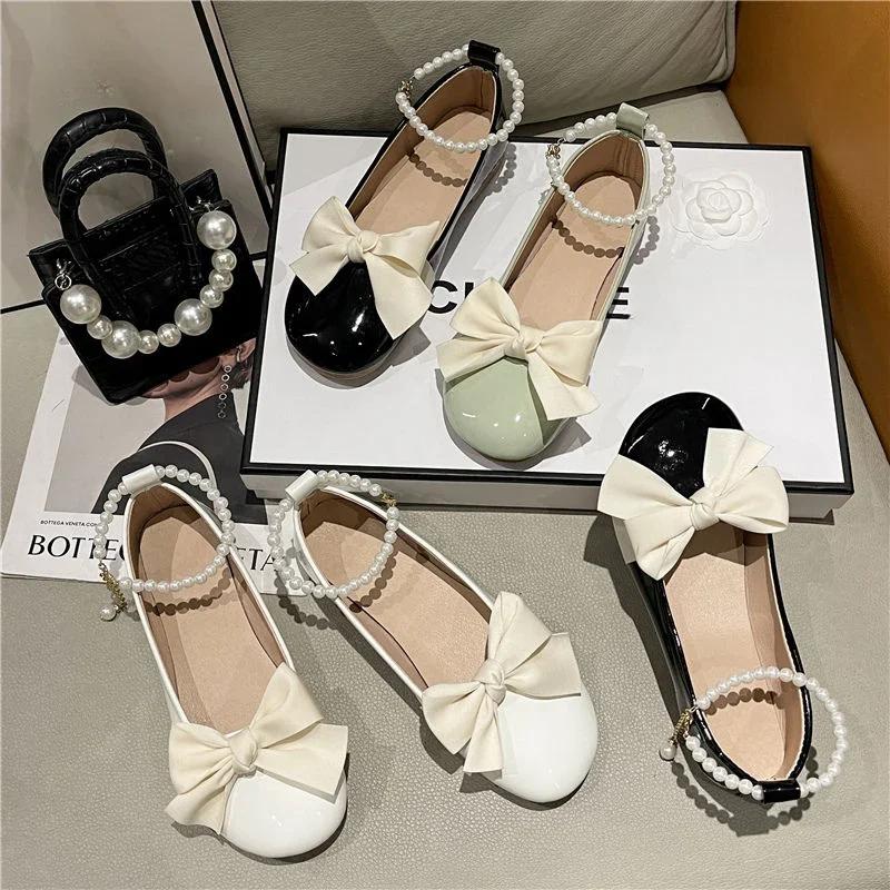Fashion Mary Jane Gothic Woman Flats Low Heel Elegant Green Kawaii Quick Delivery Non Slip Beau Today Vacation On Dress Shoes for Women