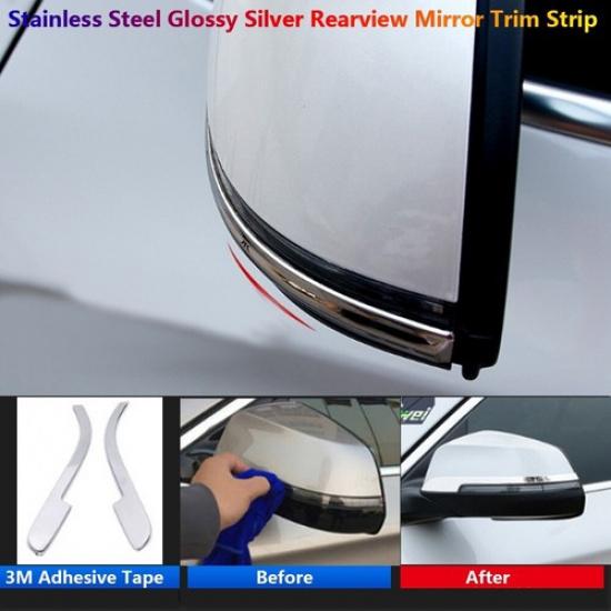 Stainless For BMW 5 5GT 7 F10 F07 F01 F02 Car Rear View Mirror Cover Trims Strip