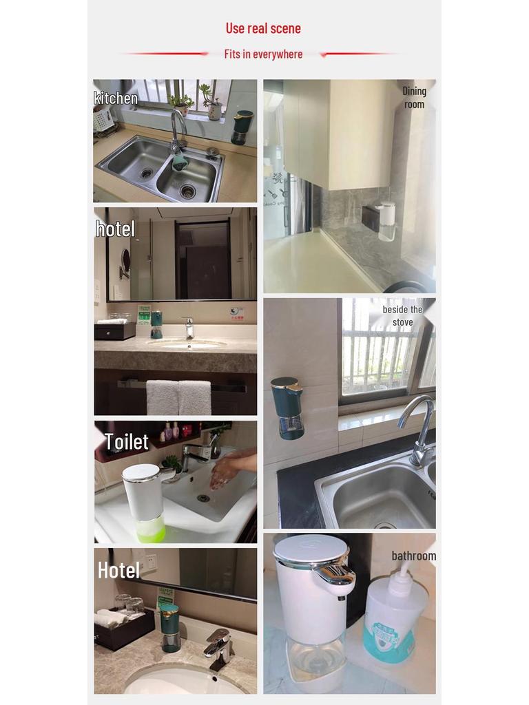 Automatic Wall-Mounted Foam Soap Dispenser for Kitchen & Bathroom