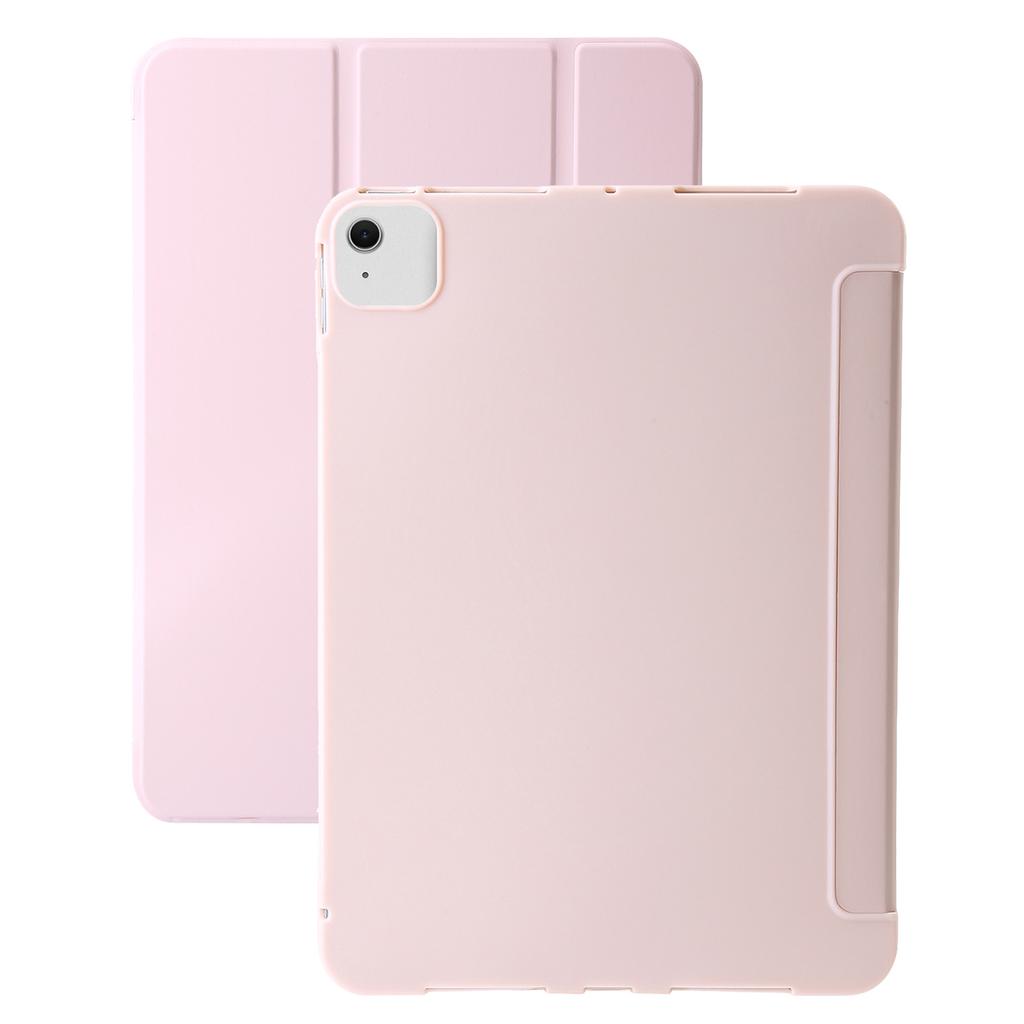 For iPad Air 13 (2025)/(2024) Leather Case Inner Silicone Tablet Cover with Tri-Fold Stand